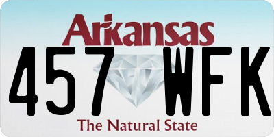 AR license plate 457WFK