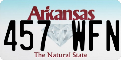AR license plate 457WFN