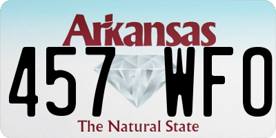 AR license plate 457WFO