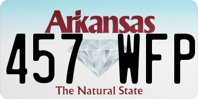 AR license plate 457WFP