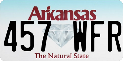 AR license plate 457WFR