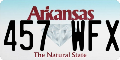 AR license plate 457WFX