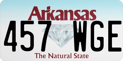 AR license plate 457WGE