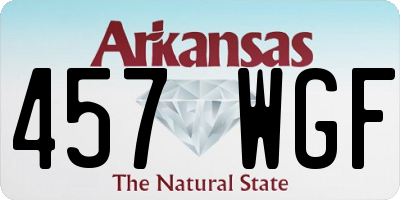 AR license plate 457WGF