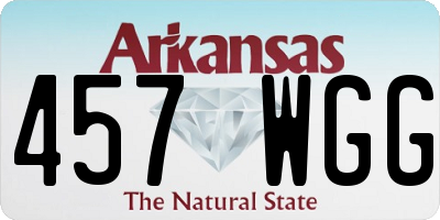 AR license plate 457WGG