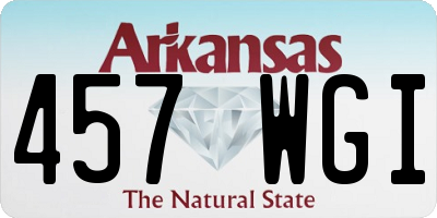 AR license plate 457WGI
