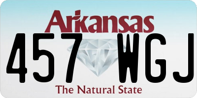 AR license plate 457WGJ