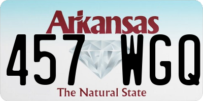 AR license plate 457WGQ