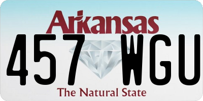 AR license plate 457WGU