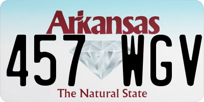AR license plate 457WGV