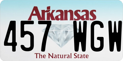 AR license plate 457WGW