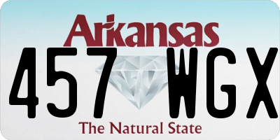 AR license plate 457WGX