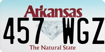 AR license plate 457WGZ