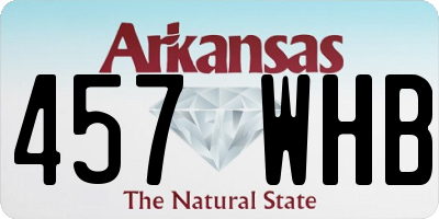 AR license plate 457WHB