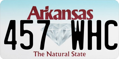 AR license plate 457WHC