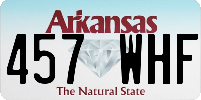 AR license plate 457WHF