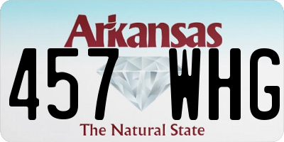 AR license plate 457WHG