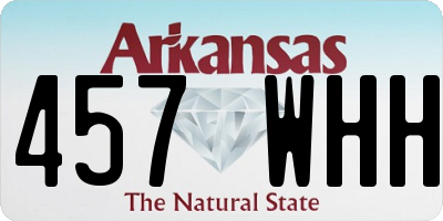 AR license plate 457WHH