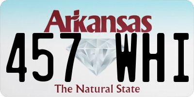 AR license plate 457WHI
