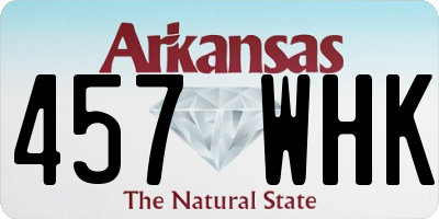 AR license plate 457WHK
