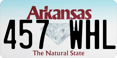 AR license plate 457WHL