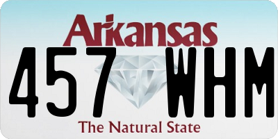 AR license plate 457WHM