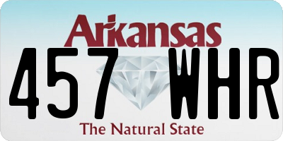 AR license plate 457WHR