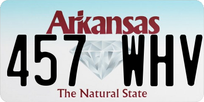 AR license plate 457WHV