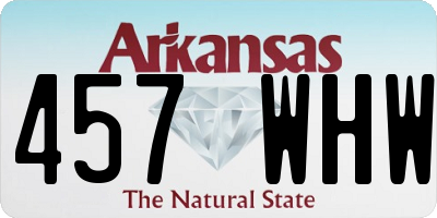 AR license plate 457WHW