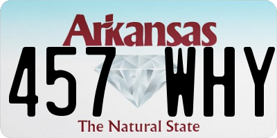AR license plate 457WHY