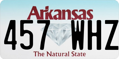 AR license plate 457WHZ