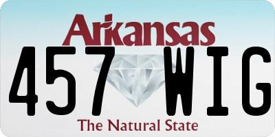 AR license plate 457WIG