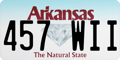 AR license plate 457WII