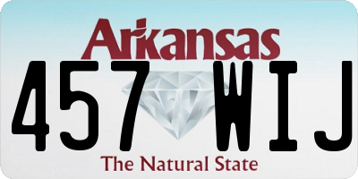 AR license plate 457WIJ