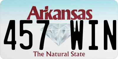 AR license plate 457WIN