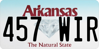 AR license plate 457WIR