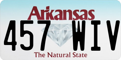 AR license plate 457WIV