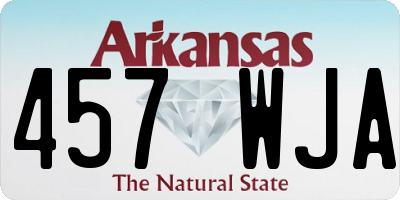 AR license plate 457WJA