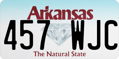 AR license plate 457WJC
