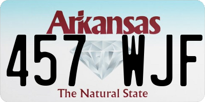 AR license plate 457WJF