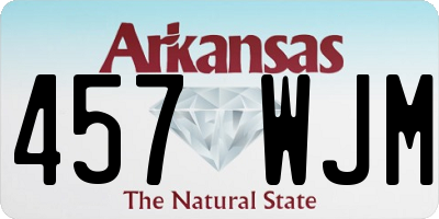 AR license plate 457WJM