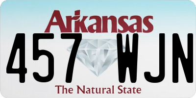 AR license plate 457WJN