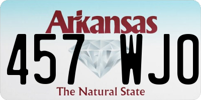 AR license plate 457WJO