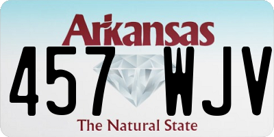 AR license plate 457WJV