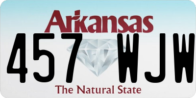 AR license plate 457WJW