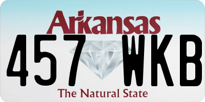 AR license plate 457WKB