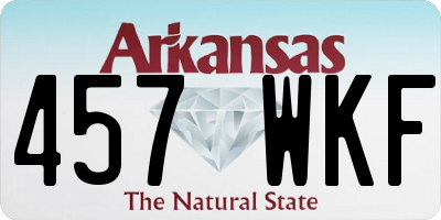 AR license plate 457WKF
