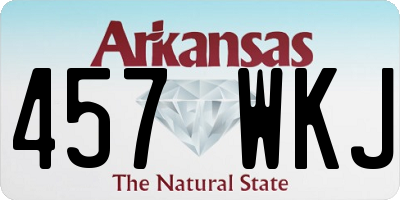 AR license plate 457WKJ