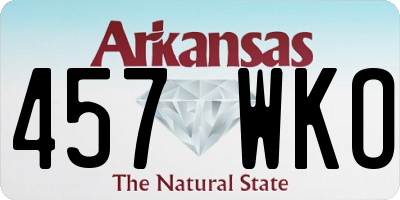AR license plate 457WKO