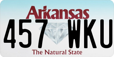 AR license plate 457WKU